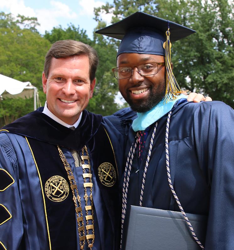 Dr. Blackburn and graduate