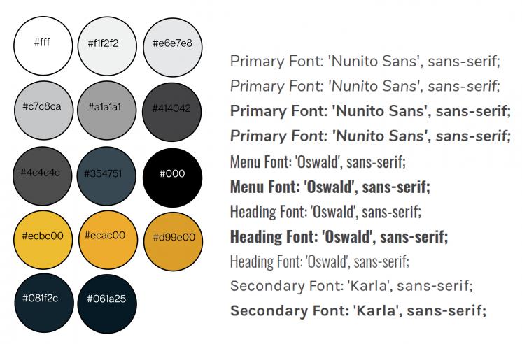 Palette and Typography