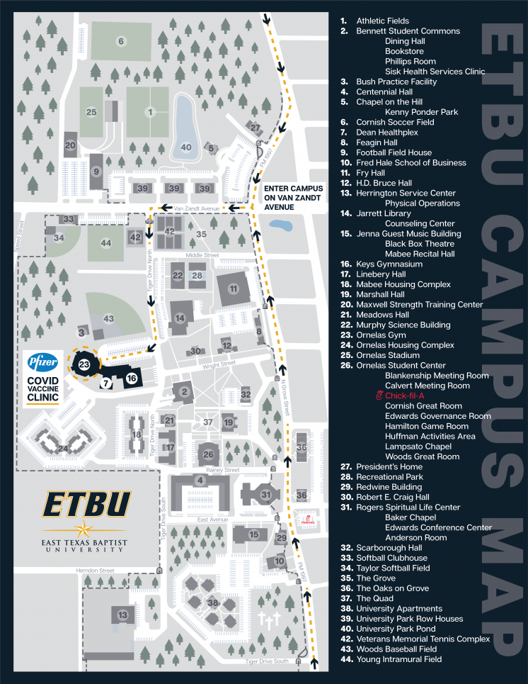 Map for Vaccine Clinic Map for Vaccine Clinic