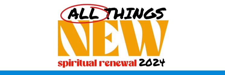 Spiritual Renewal 2024 yellow and red logo 