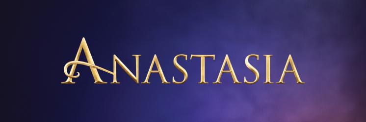Purple graphic for the "Anastasia" production at East Texas Baptist University
