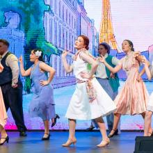 ETBU students dancing in the production of Anastasia.