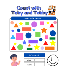 Count with Toby and Tabby activity sheet