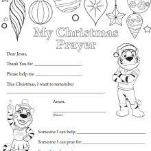  Prayer Sheet with Toby and Tabby