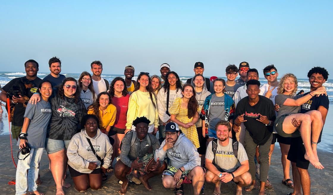 East Texas Baptist University students minister at Beach Reach during