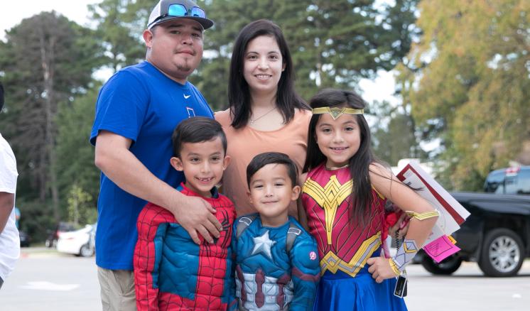 An MISD family dresses up as superheroes