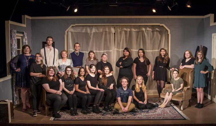 The Glass Menagerie cast and crew: Judah Armor, Payton Weinzapfel, Savannah Bradshaw, Caleb Helfrick, Drew Frazier, Avrie Chapman, Anna Beth Simmons, Audrey Staples, Adriana Tapia, Elaina Berry, Emory Lambert, Halie Smith, Jordan Guerra, Jaslynn Weaver, Karli Hubbert, Kelley Malin, Kelly McFarland, Megann Bryant, Stephanie Barajas, Sallie Tapp