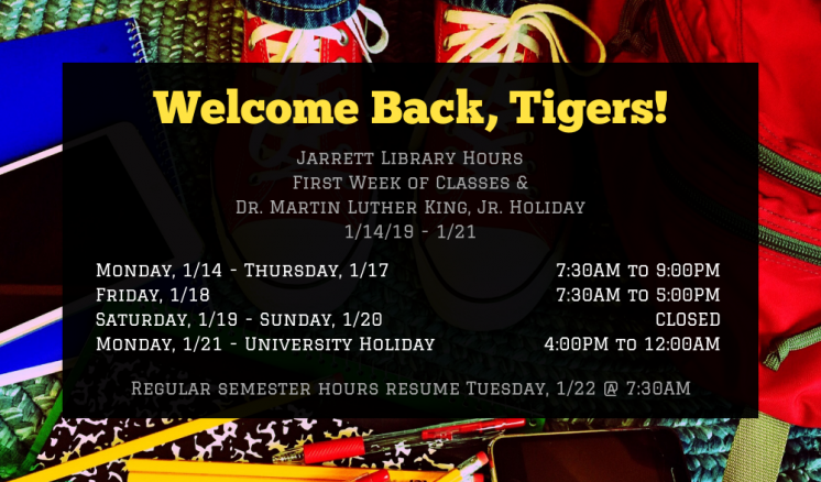 January Library Hours