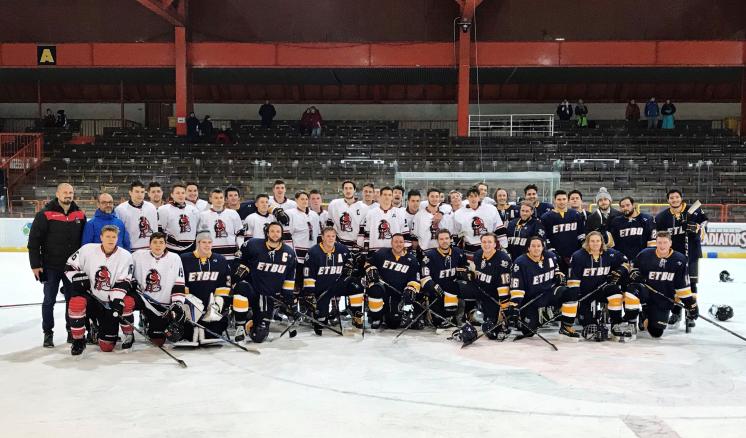 The Tiger Hockey Team competes 