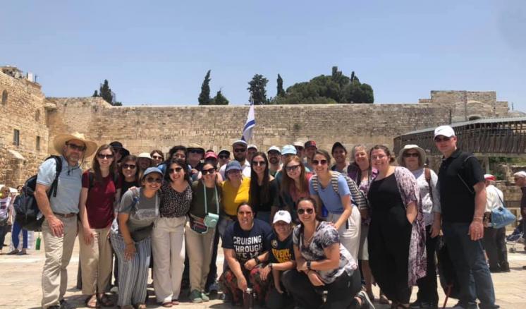 A group of 32 ETBU students, faculty, and staff visit the Western Wall of the Herodian Temple in the Old City of Jerusalem. The ETBU School of Christian Studies traveled to Israel as a part of the Global Study and Serve Program this May. 