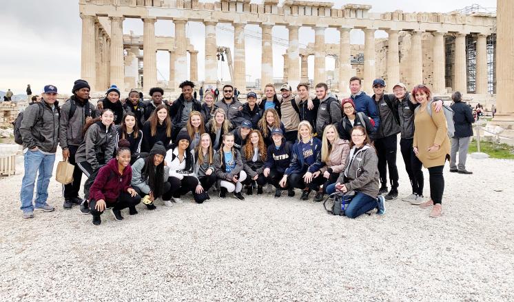 East Texas Baptist Cross Country and Track Teams serve in Greece