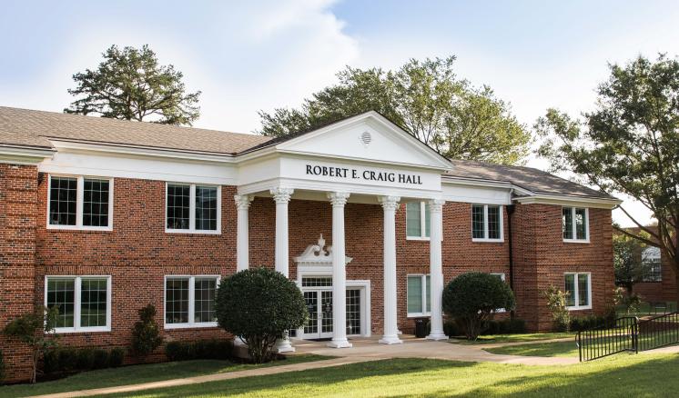 A brick academic building at East Texas Baptist University