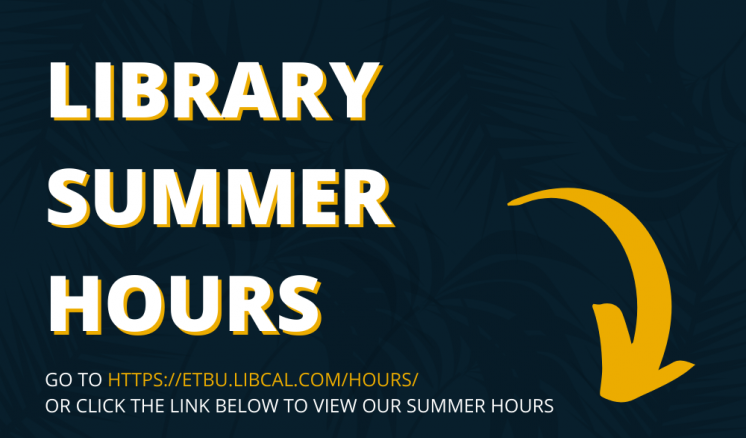 Library Summer Hours