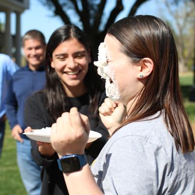 ETBU concludes successful canned food drive with Pie Your Professor event