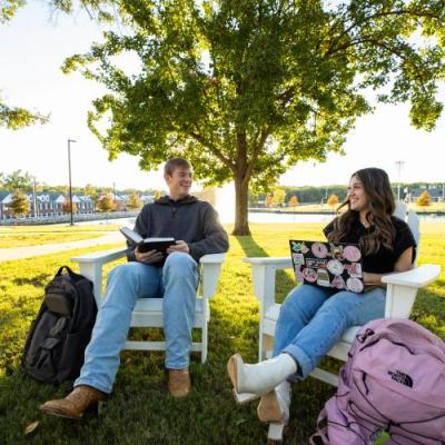 Students with laptops