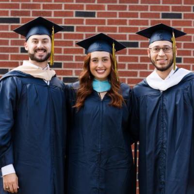 Students at graduation 