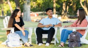 students in lawn chairs 