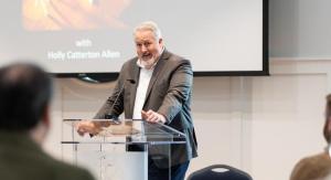 lecture at podium