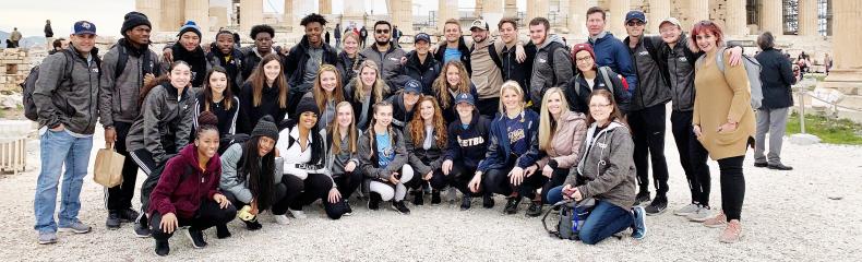 East Texas Baptist Cross Country and Track Teams serve in Greece